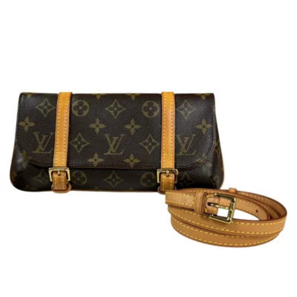 Louis Vuitton Pochette Marelle Monogram Waist Bag Canvas Brown